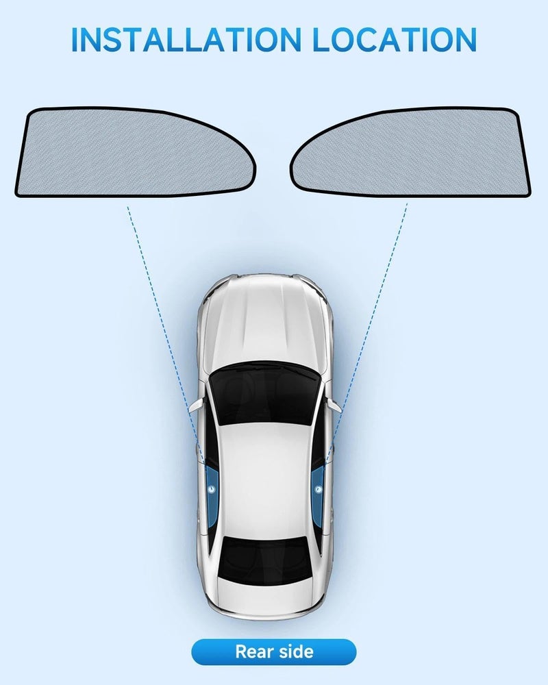 RSACET Car Window Shades for Toyota-Camry(2018-2024),2-Pack Rear Window Sun Shades for Baby – Breathable Mesh, UV & Heat Blocker, Privacy Protection for Camping, Travel, Sleep & Nursing - Image 2